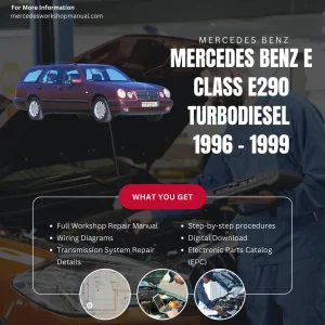Mercedes-Benz E-Class E290 Turbodiesel 1996-1999 Workshop Manual Cover