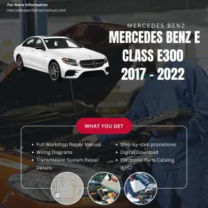 Mercedes-Benz E-Class E300 2017-2022 Workshop Manual Cover