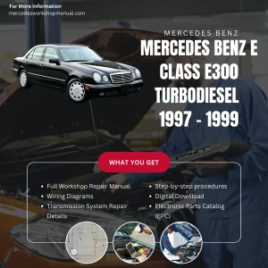 Mercedes-Benz E-Class E300 Turbodiesel 1997-1999 Workshop Manual Cover