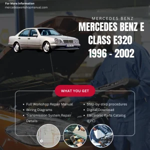 Mercedes-Benz E-Class E320 1996-2002 Workshop Manual Cover