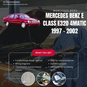 Mercedes-Benz E-Class E320 4Matic 1997-2002 Workshop Manual Cover