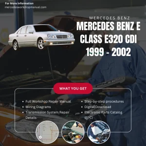 Mercedes-Benz E-Class E320 CDI 1999-2002 Workshop Manual Cover