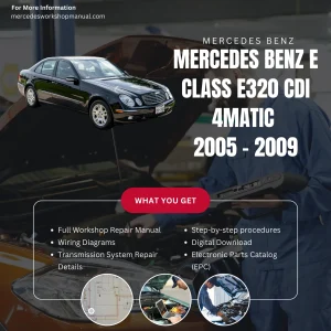 Mercedes-Benz E-Class E320 CDI 4Matic 2005-2009 Workshop Manual Cover