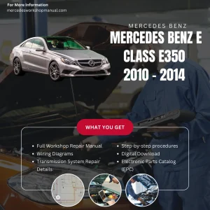 Mercedes-Benz E-Class E350 2010-2014 Workshop Manual Cover