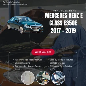 Mercedes-Benz E-Class E350e Plug-in Hybrid 2017-2019 Workshop Manual Cover