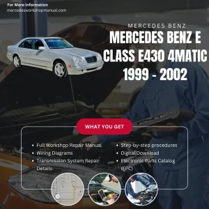 Mercedes-Benz E-Class E430 4Matic 1999-2002 Workshop Manual Cover