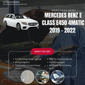 Mercedes-Benz E-Class E450 4Matic 2019-2022 Workshop Manual Cover