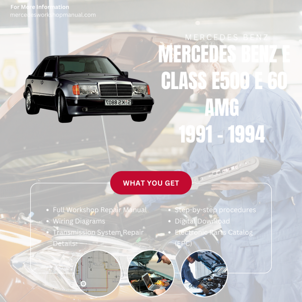Mercedes Benz E Class E500 E 60 AMG  Workshop, Service & Repair Manual 1991 - 1994 | Engine, Wiring, Transmission, Maintenance Guide