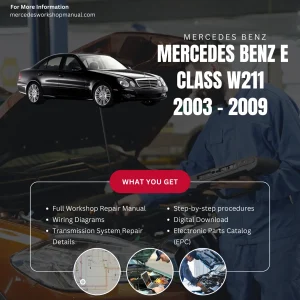Mercedes-Benz E-Class W211 2003-2009 Workshop Manual Cover