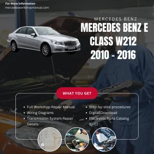 Mercedes-Benz E-Class W212 2010-2016 Workshop Manual Cover
