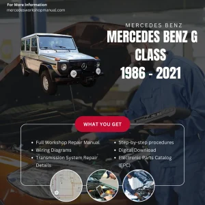 Mercedes-Benz G-Class SUV 1986-2021 Workshop Manual Cover
