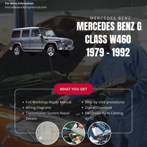 Mercedes-Benz G-Class W460 Classic 1979-1992 Workshop Manual Cover