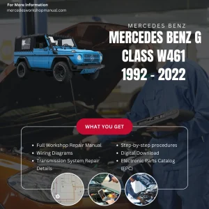 Mercedes-Benz G-Class W461 Professional 1992-2022 Workshop Manual Cover