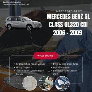Mercedes-Benz GL-Class GL320 CDI Diesel 2006-2009 Workshop Manual Cover