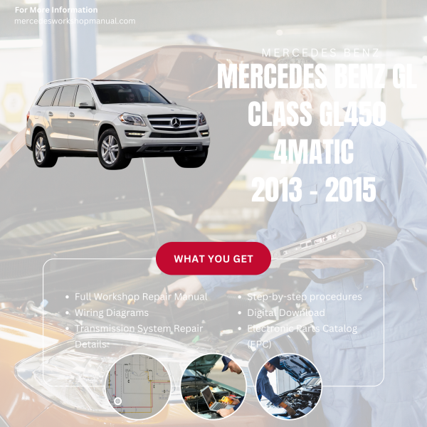 Mercedes Benz GL Class GL450 4Matic  Workshop, Service & Repair Manual 2013 - 2015 | Engine, Wiring, Transmission, Maintenance Guide