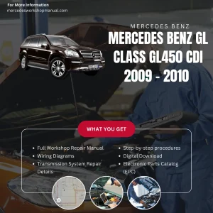 Mercedes-Benz GL-Class GL450 CDI Diesel 2009-2010 Workshop Manual Cover
