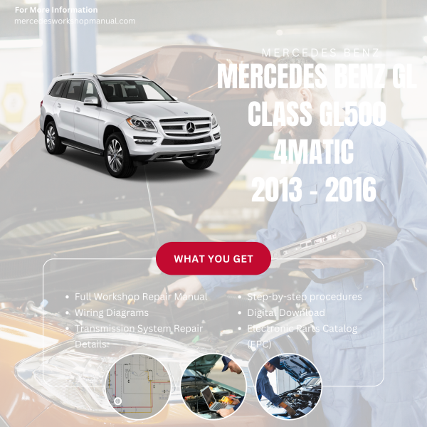 Mercedes Benz GL Class GL500 4Matic  Workshop, Service & Repair Manual 2013 - 2016 | Engine, Wiring, Transmission, Maintenance Guide