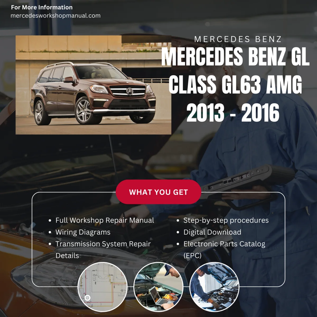 Mercedes-AMG GL-Class GL63 AMG 2013-2016 Workshop Manual Cover