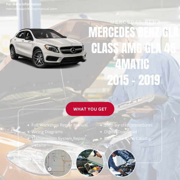 Mercedes Benz GLA Class AMG GLA 45 4Matic  Workshop, Service & Repair Manual 2015 - 2019 | Engine, Wiring, Transmission, Maintenance Guide