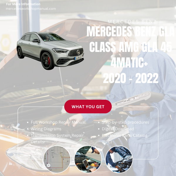 Mercedes Benz GLA Class AMG GLA 45 4Matic+  Workshop, Service & Repair Manual 2020 - 2022 | Engine, Wiring, Transmission, Maintenance Guide