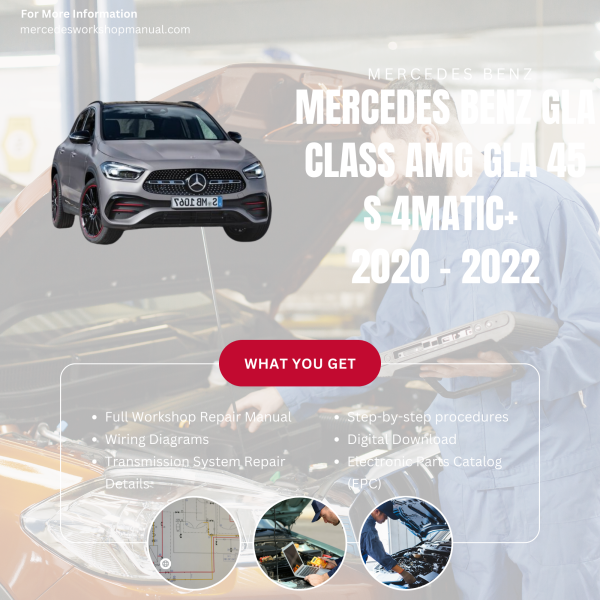 Mercedes Benz GLA Class AMG GLA 45 S 4Matic+  Workshop, Service & Repair Manual 2020 - 2022 | Engine, Wiring, Transmission, Maintenance Guide