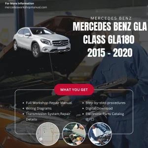 Mercedes-Benz GLA-Class GLA180 2015-2020 Workshop Manual Cover