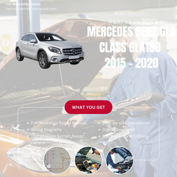 Mercedes Benz GLA Class GLA180  Workshop, Service & Repair Manual 2015 - 2020 | Engine, Wiring, Transmission, Maintenance Guide