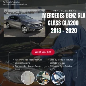 Mercedes-Benz GLA-Class GLA200 2013-2020 Workshop Manual Cover