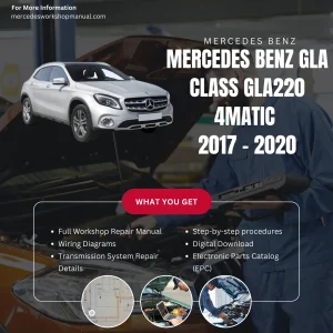 Mercedes-Benz GLA-Class GLA220 4Matic 2017-2020 Workshop Manual Cover