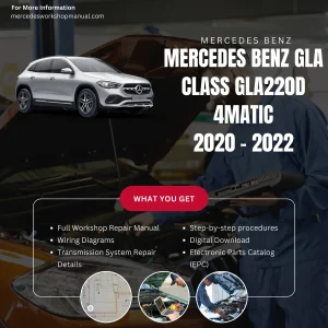 Mercedes-Benz GLA-Class GLA220d 4Matic 2020-2022 Workshop Manual Cover