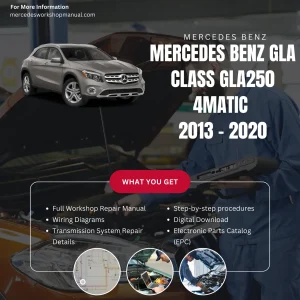 Mercedes-Benz GLA-Class GLA250 4Matic 2013-2020 Workshop Manual Cover