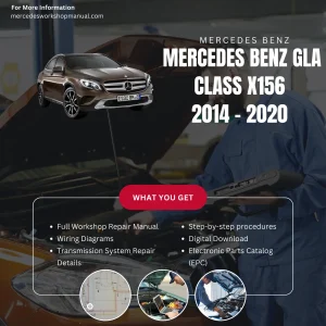 Mercedes-Benz GLA-Class X156 2014-2020 Workshop Manual Cover
