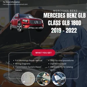 Mercedes-Benz GLB-Class GLB180d Diesel 2019-2022 Workshop Manual Cover