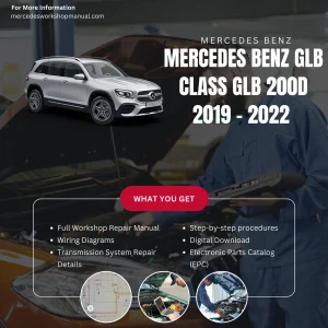 Mercedes-Benz GLB-Class GLB200d Diesel 2019-2022 Workshop Manual Cover