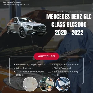 Mercedes-Benz GLC-Class GLC200d Diesel 2020-2022 Workshop Manual Cover