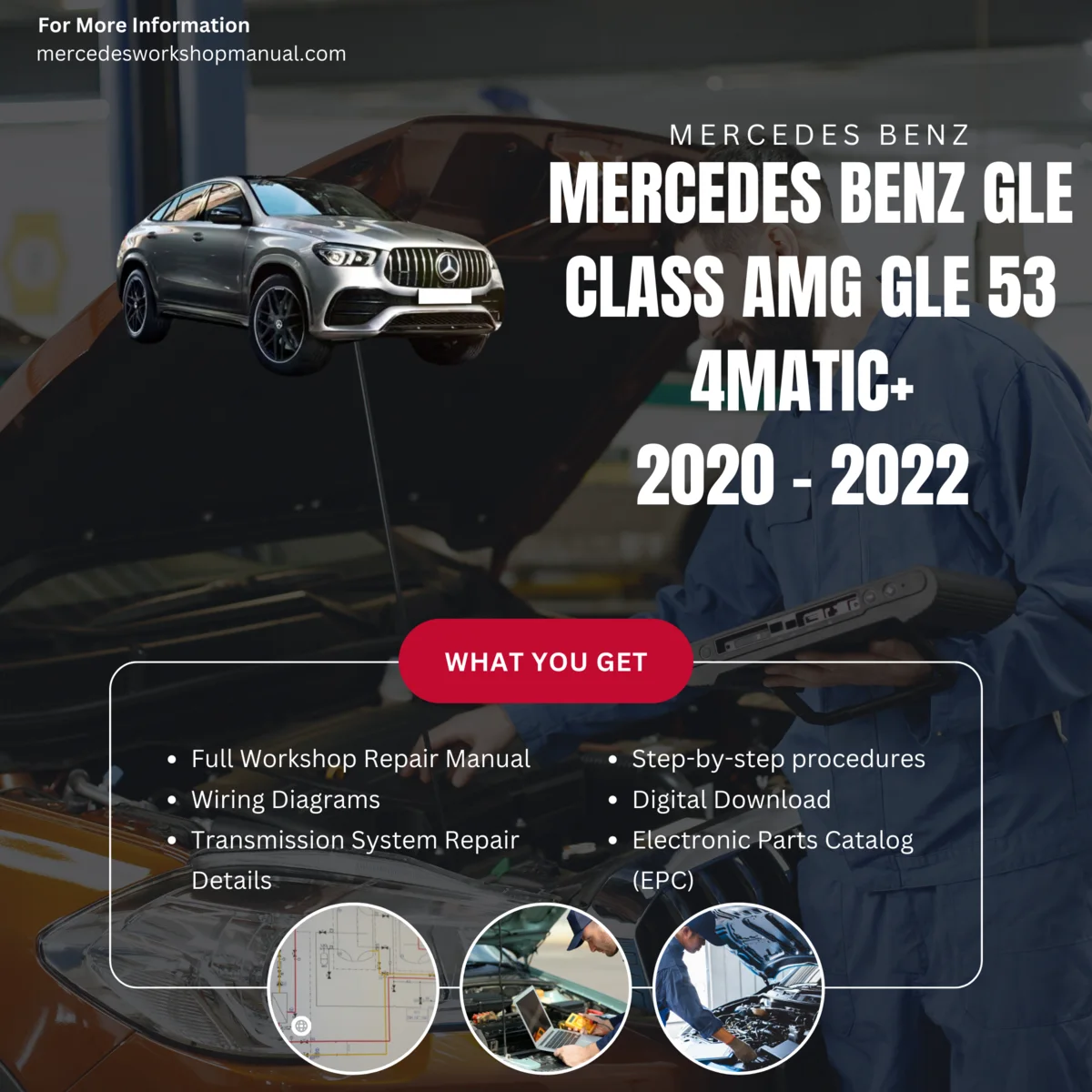 Mercedes-AMG GLE-Class GLE53 4Matic 2020-2022 Workshop Manual Cover