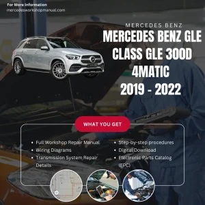 Mercedes-Benz GLE-Class GLE300d 4Matic Diesel 2019-2022 Workshop Manual Cover