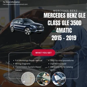 Mercedes-Benz GLE-Class GLE350d 4Matic Diesel 2015-2019 Workshop Manual Cover