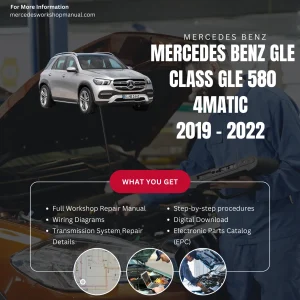 Mercedes-Benz GLE-Class GLE580 4Matic V8 2019-2022 Workshop Manual Cover