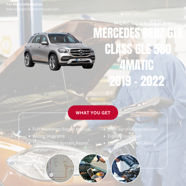 Mercedes Benz GLE Class GLE 580 4Matic  Workshop, Service & Repair Manual 2019 - 2022 | Engine, Wiring, Transmission, Maintenance Guide