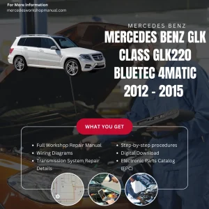 Mercedes-Benz GLK-Class GLK220 BlueTec 4Matic 2012-2015 Workshop Manual Cover