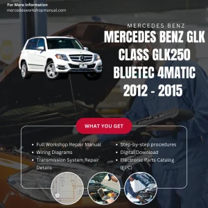 Mercedes-Benz GLK-Class GLK250 BlueTec 4Matic 2012-2015 Workshop Manual Cover