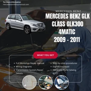 Mercedes-Benz GLK-Class GLK300 4Matic 2009-2011 Workshop Manual Cover