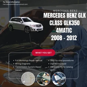 Mercedes-Benz GLK-Class GLK350 4Matic 2008-2012 Workshop Manual Cover