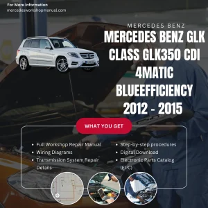 Mercedes-Benz GLK-Class GLK350 CDI 4Matic BlueEfficiency 2012-2015 Workshop Manual Cover
