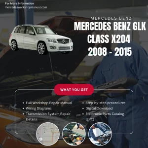 Mercedes-Benz GLK-Class X204 Chassis 2008-2015 Workshop Manual Cover