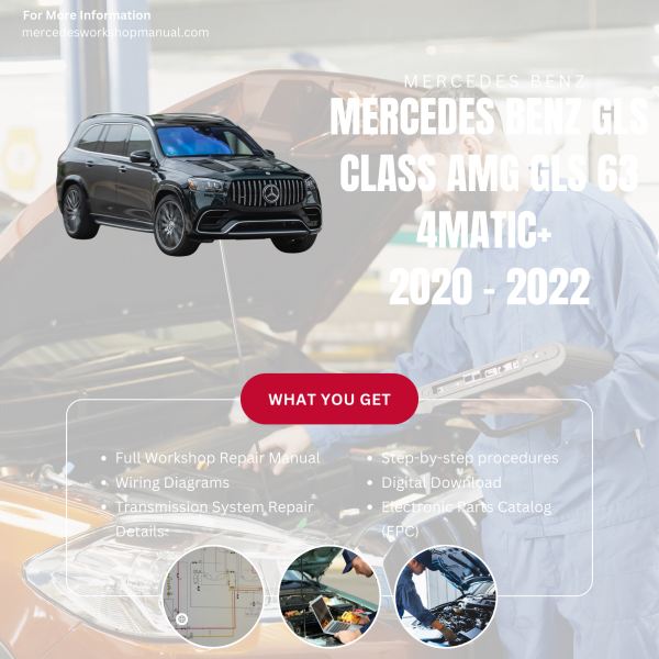 Mercedes Benz GLS Class AMG GLS 63 4Matic+  Workshop, Service & Repair Manual 2020 - 2022 | Engine, Wiring, Transmission, Maintenance Guide