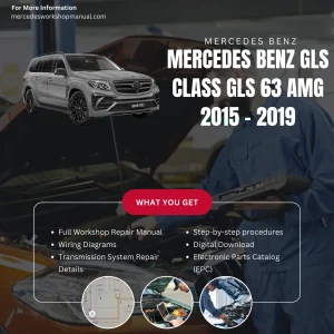 Mercedes-Benz GLS-Class GLS63 AMG Performance 2015-2019 Workshop Manual Cover