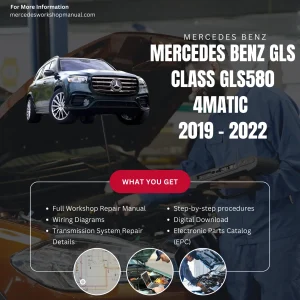 Mercedes-Benz GLS-Class GLS580 4Matic V8 2019-2022 Workshop Manual Cover