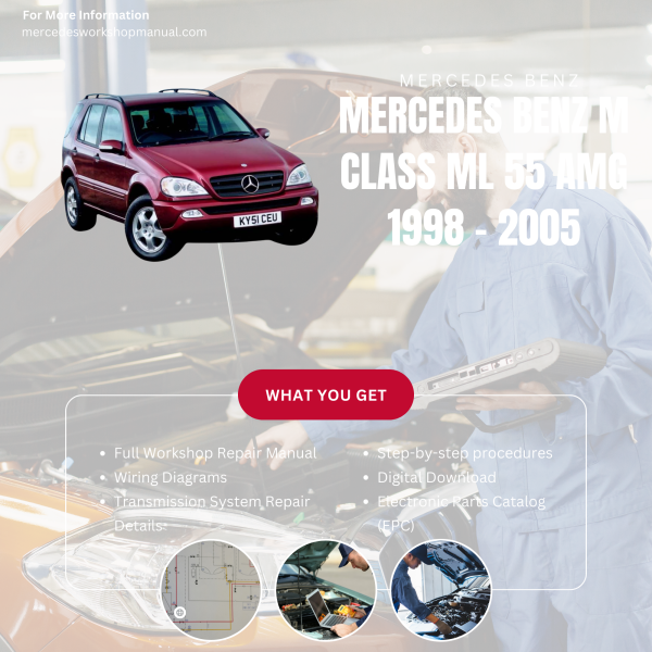 Mercedes Benz M Class ML 55 AMG  Workshop, Service & Repair Manual 1998 - 2005 | Engine, Wiring, Transmission, Maintenance Guide